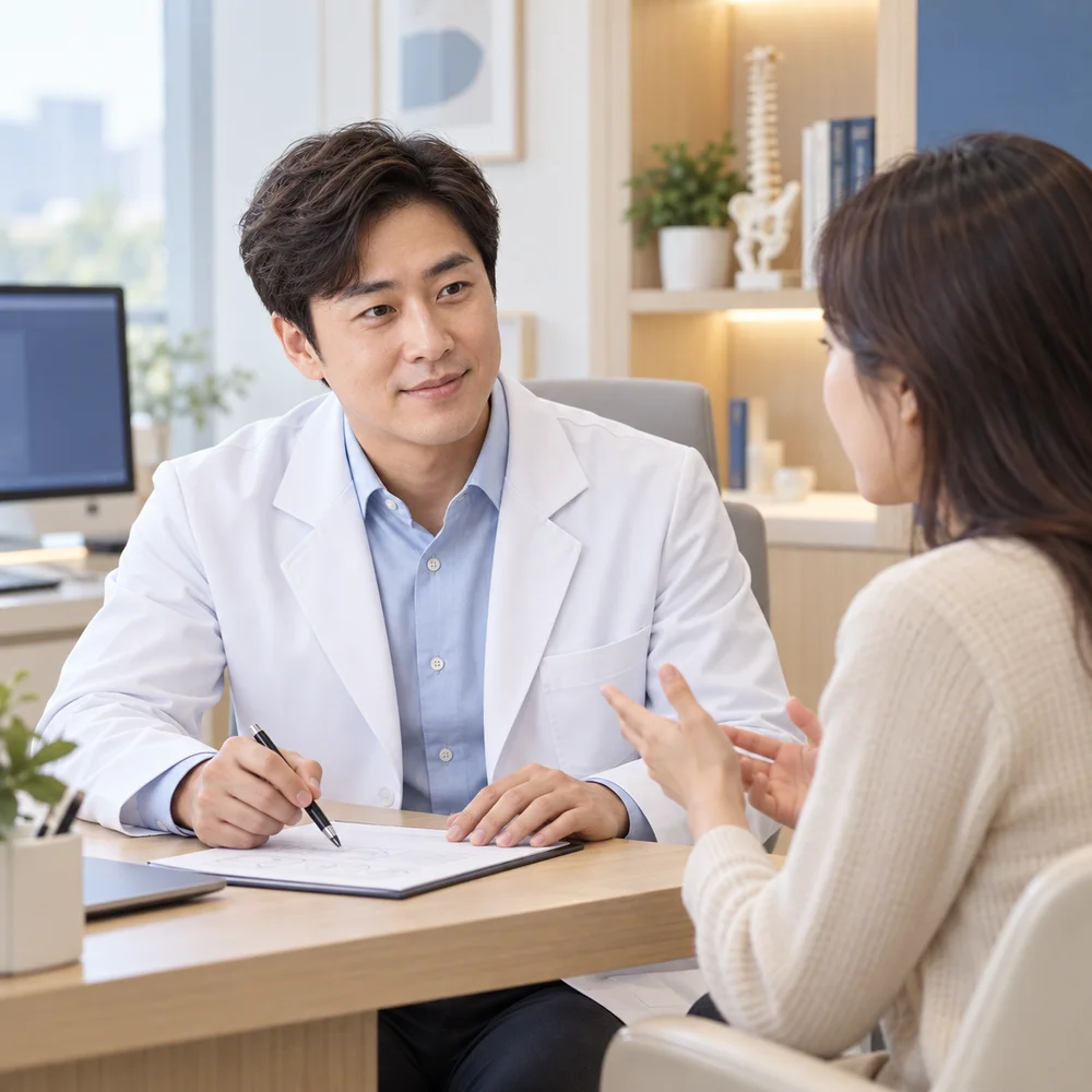 A fictional consultation with Dr. Jihoon Kim at Asteria